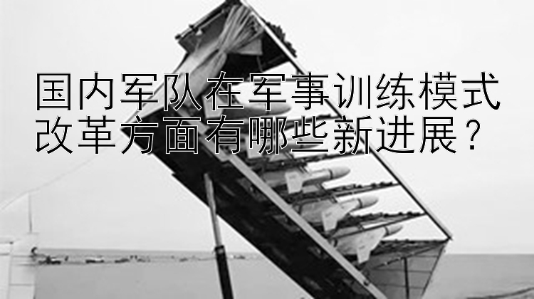 国内军队在军事训练模式改革方面有哪些新进展？