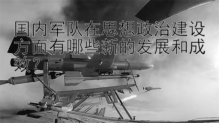 国内军队在思想政治建设方面有哪些新的发展和成效？