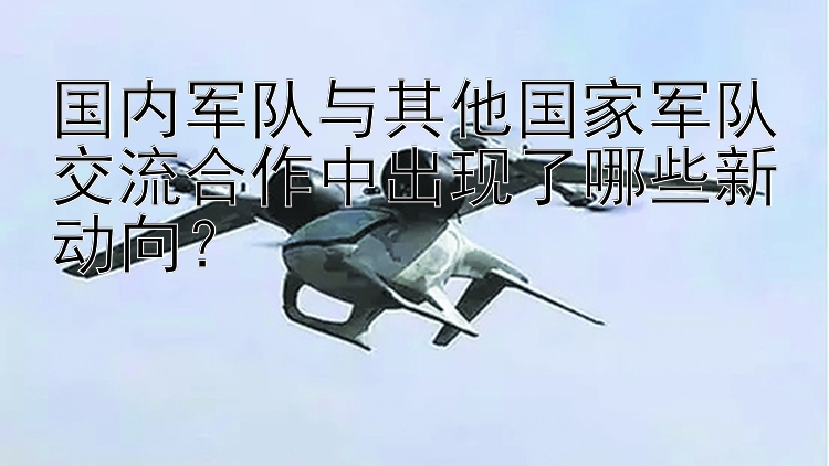 国内军队与其他国家军队交流合作中出现了哪些新动向？